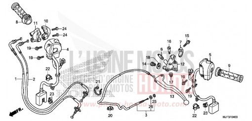 LEVIER DE GUIDON/COMMUTATEUR/CABLE (CTX700A) CTX700AE de 2014